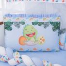 Kit Berço Americano 13 pcs para Bebê Menino Dino Azul