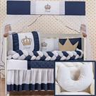 Kit Berço Americano Coroa Princesa Principe Menino Menina + Almofada Amamentação 12 peças
