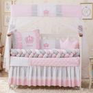 Kit Berço Americano Trançado Coroa Príncipe Princesa Decoração Completa 11 Peças