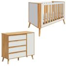 Kit Berço Com Cômoda Quarto De Bebê MDF Off White Amêndoa Kit Berço Com Cômoda Quarto De Bebê MDF Off White Amêndoa