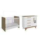 Kit Berço Cômoda Ben Retro Moveis Peroba MDF Amadeirado
