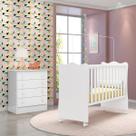 Kit Berço e Cômoda Infantil 4 Gavetas Brilhar Q01 - Amarena Móveis