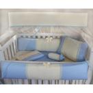 Kit Berço Guipir 09 peças - Azul com Palha Kit Berço Guipir 09 peças - Azul com Palha