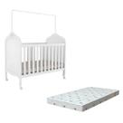 Kit Berço Peroba Elô Branco Com Colchao Orthoflex Infantil