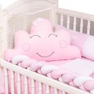 Kit Berço Protetor Completo Bordado Menina Menino Bebe 11pçs