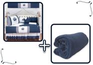 Kit Berço Protetor Trança Bebe Conforto Realeza Coroinha Imperial com Manta bebe 12 peças Kit Berço Protetor Trança Bebe Conforto Realeza Coroinha Imperial com Manta bebe 12 peças