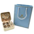 Kit Berloque Pulseira Infantil 110pçs Porta Joias Branco