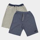 Kit Bermuda Slim Fit Básicos c/ 2 Peças Masculino