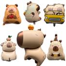 kit bexigas balões capivara metalizado festa infantil 6 unidades