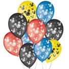 Kit Bexigas Mickey Balões Festa Temática Aniversário 12un