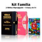Kit Bíblia Familia - 2 Hipergigante + 1 Bíblia Infantil Letras Grandes - Ilustrada