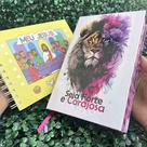 Kit Bíblia Forte e Corajosa ARC Com Harpa Livro de Colorir Cristão Meu Jesus 50 Páginas HDC