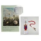 Kit Bíblia Nvi (Nova Versão Internacional) + Terço Leitoso 8mm Santas Chagas Fé,Esperança e Cura.