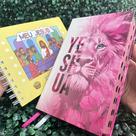 Kit Bíblia Yeshua Rosa ARC Livro de Colorir Cristão Meu Jesus 50 Páginas Herdeiro da Coroa