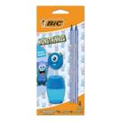 Kit Bic Monstrinhos 2 Lápis + Apontador + Borracha Cor:Azul Kit Bic Monstrinhos 2 Lápis + Apontador + Borracha Cor:Azul