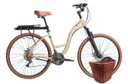 Kit Bicicleta Blitz Comodo aro 29 Shimano 21v Alumínio Freio Disco com Bagageiro , Cestinha e Cadeado