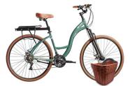 Kit Bicicleta Blitz Comodo aro 29 Shimano 21v Alumínio Freio Disco com Bagageiro , Cestinha e Cadeado