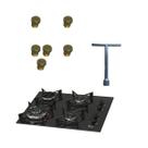 Kit Bico Injetor Gás Glp + Chave Fogão 4 Bocas 26299 Fischer