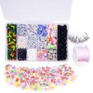 Kit Bijuteria Strap Phone Miçangas Diversas Letra 1500 Pçs + Caixa Divisória Kit Bijuteria Strap Phone Miçangas Diversas Letra 1500 Pçs + Caixa Divisória