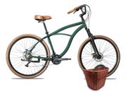 Kit bike blitz terral beach cruiser 21v + cestinha e cadeados