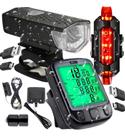 Kit Bike Farol Lanterna Recarregável E Velocimetro Noturno P Kit Bike Farol Lanterna Recarregável E Velocimetro Noturno P