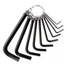 Kit Bike Jogo Chaves Allen L Hexagonais 8 Peças 1,5 A 10mm
