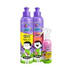 Kit Bio Extratus Kids Cabelo Liso Sh+Cond 240ml+Spray Desembaraçante 150ml