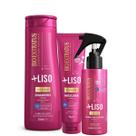 Kit Bio Extratus +Liso Shampoo 350ml + Máscara 90g + Spray pré-escova 100ml