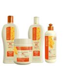Kit Bio Extratus Mel Sh +Cond 500ml +Banho Cr 500g +Finalizador 500g