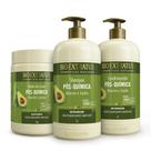 Kit Bio Extratus Pós Quimica Shampoo Condicionador Banho de Creme 1L/Kg