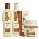 Kit Bio Extratus Umectante Óleo de Coco: Shampoo 250ml, Condicionador 250ml, Banho de Creme 250g, e Finalizador 150g