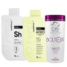 Kit Bioplastia Afro Coffee 1L e Boltox Argan 1Kg Force Liso Tratamento e Brilho