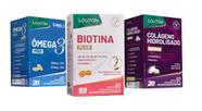 Kit Biotina Plus Ômega 3 Colágeno Hidrolisado 60 cápsulas Lauton Kit Biotina Plus Ômega 3 Colágeno Hidrolisado 60 cápsulas Lauton