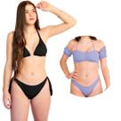 Kit Biquini Cortininha Com Ciganinha Liso Basico