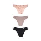 Kit Biquini Delrio Em Cotton V51364 Pele/Quartzo/Preto