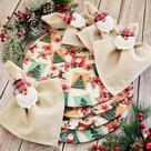 Kit Biscoitinho de natal jogo americano suplat com 16 pçs