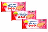 Kit Biscoito Wafer Morango Zero Lactose, Zero Açúcar Lowçucar - 3 unidades de 115g Kit Biscoito Wafer Morango Zero Lactose, Zero Açúcar Lowçucar - 3 unidades de 115g