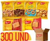 Kit Biscoitos Bauducco Em Sache Todos Sabores Caixa 300 Und