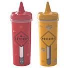 Kit bisnagas para ketchup e mostarda Plasutil