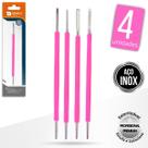 Kit Bisturi Podólogo 206 208 214 254 Silicone Desencravar Unha Encravada Manicure Removedor Cutícula Aço Inox Monolo