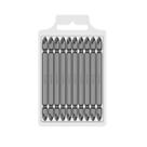 Kit Bits Ponteira Dupla Philips 100mm Aço Vanádio Imantado Ph2 Para Parafusadeira Profissional 10 Peças