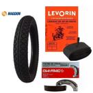 Kit Biz 125/ Pop 100 Pneu 80/100-14 + Camara Aro 14 + Lona