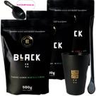 Kit Black Erva Mate Tereré 3 Pacotes 500g cada + Copo Caldereta acrílico Preto + Bomba ClássicaPreta