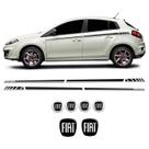 Kit Black Faixa Bravo Sporting 2016 + Emblemas Completo Fiat