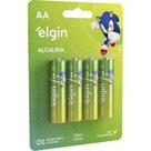 Kit Blister Com 4 Pilhas Alcalinas Elgin AA Kit Blister Com 4 Pilhas Alcalinas Elgin AA