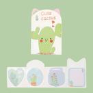 Kit Bloco Adesivo 4 Blocos Cacto Cute Cactus Natureza Anotações Notas Papelaria Kawaii