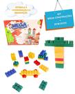 Kit Blocos De Montar Brinquedo Infantil Encaixe Bricks 29 Peças E Mega Construções Madeira
