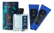 Kit Blue Blend Deo Colônia Gel Pósbarba Shamp Agua De Cheiro