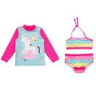 Kit Blusa Proteção Uv Solar +Biquíni Forrado Menina Praia