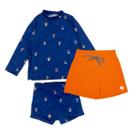Kit Blusa Sunga Com Proteção Uv+ Bermuda Tactel Praia Menino Kit Blusa Sunga Com Proteção Uv+ Bermuda Tactel Praia Menino